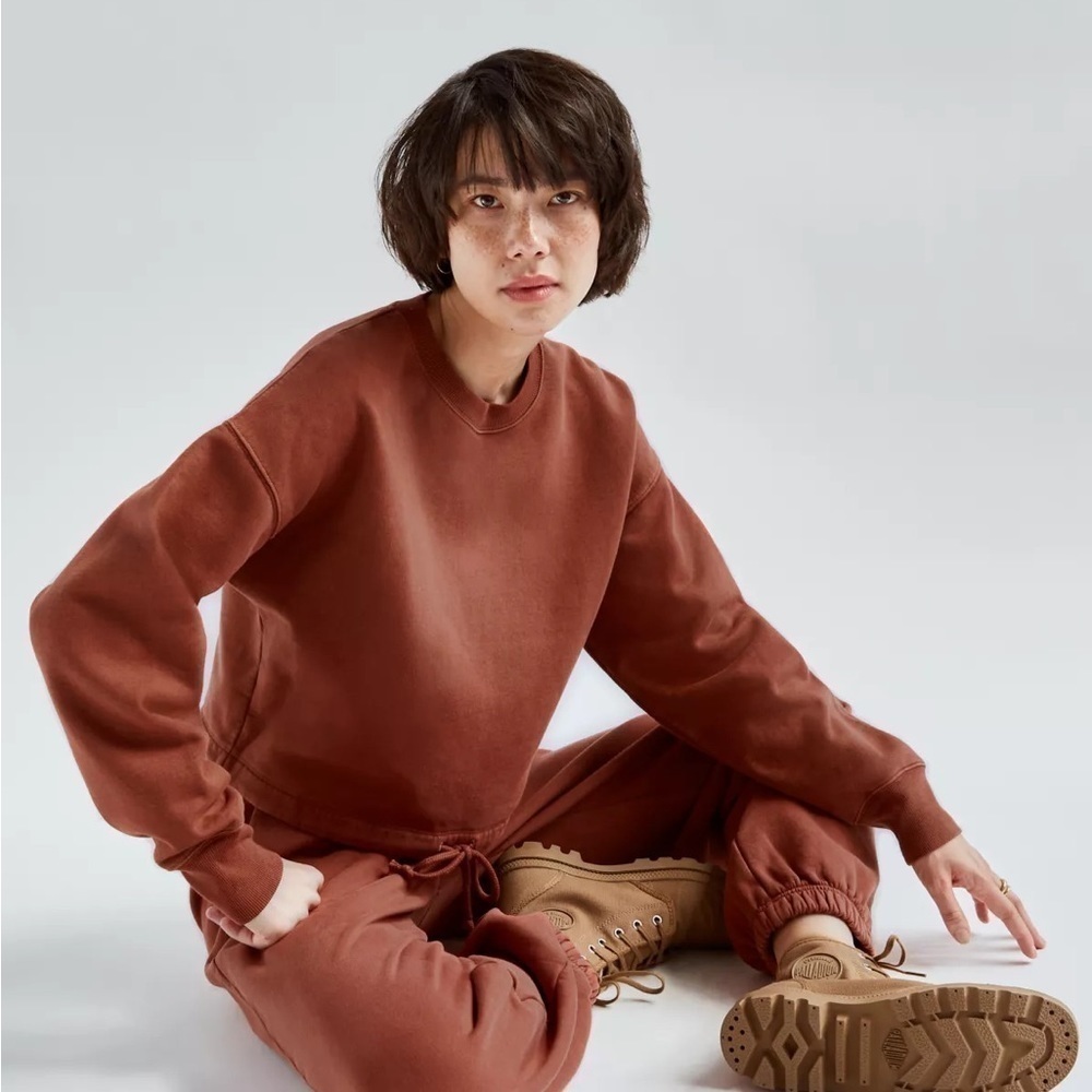 Wilfred Free | Fleece Cropped Sweatshirt Size Small - Picture 1 of 8